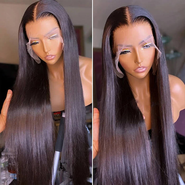 HD Lace Frontal Wig 28 30 inch Straight Human Hair Wigs 220