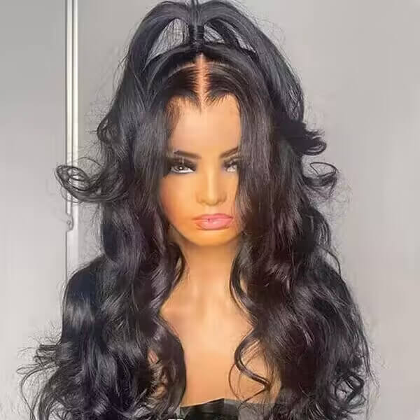 Body Wave 13*4 HD Transparent Lace Front Wigs 100% Human Hair Pre Plucked