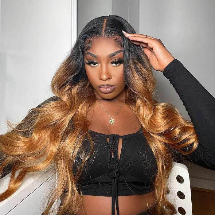 Black ombre 3/4 wig best sale