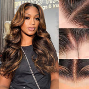 Balayage Highlight Put on go® Glueless Wig Pre Cut 8*5 HD Lace Closure Wigs Human Hair 220% Density