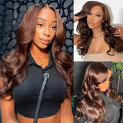 2Wigs = $189 | Wear Go Deep Wave Wig + #4 Chocolate Brown Color Body Wave Wigs