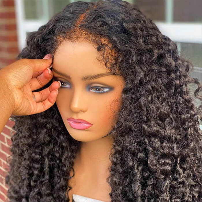 4C Kinky Edges Wigs Human Hair Wig With Curly Edges Hermosa Hair