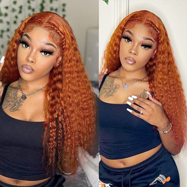 Ginger Lace Front Wig Straight & Body Wave 13*4 HD Lace Frontal Human Hair Wigs For Women