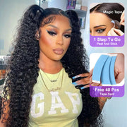 HD Lace Wigs Realistic 13*4 Lace Front Wigs Human Hair Deep Wave Skinlike HD lace Wig with Invisible Bleached Knots Pre Plucked Hairline