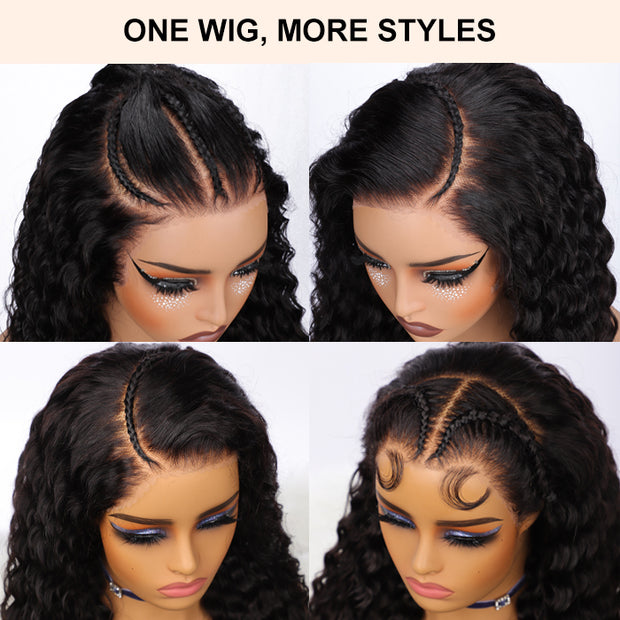 HD Lace Wigs Realistic 13*4 Lace Front Wigs Human Hair Deep Wave Skinlike HD lace Wig with Invisible Bleached Knots Pre Plucked Hairline