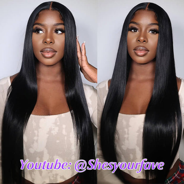 13x4 HD Lace Frontal Wigs Pre Plucked Glueless Straight Human Hair Wigs For Black Women