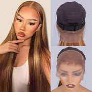 Highlights Pre Plucked 360 Transparent Lace Frontal Wig Straight Deep Wave Human Hair Wigs