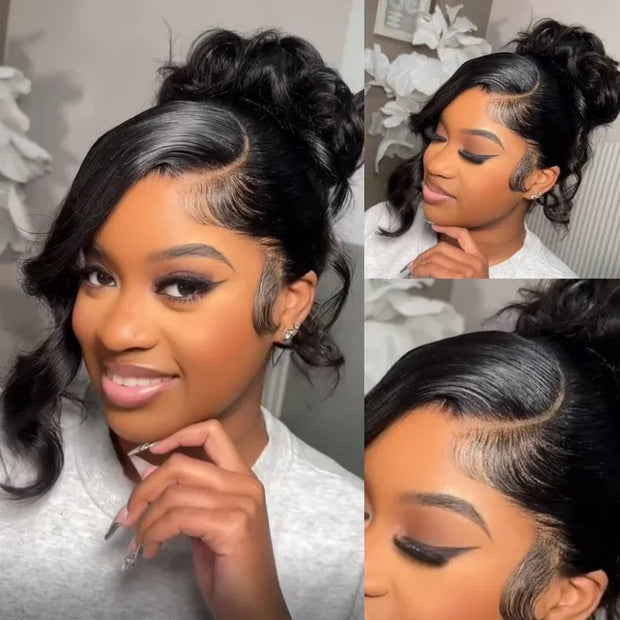 Hermosa Body Wave Invisible-String Snug Fit 360 Lace Frontal Wigs Pre Plucked Undetectable Lace Wigs