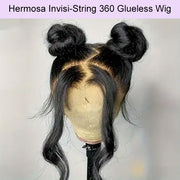 Hermosa Body Wave Invisible-String Snug Fit 360 Lace Frontal Wigs Pre Plucked Undetectable Lace Wigs