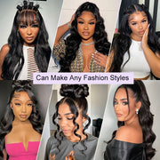 Body Wave Invisi-String Snug Fit 360 HD Lace Frontal Glueless Wig With Bleached Knots Lace Parting Anywhere