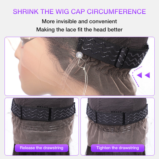 Body Wave Hidden-Strap Snug Fit 360 HD Lace Frontal Glueless Wig With Pre Bleached Knots