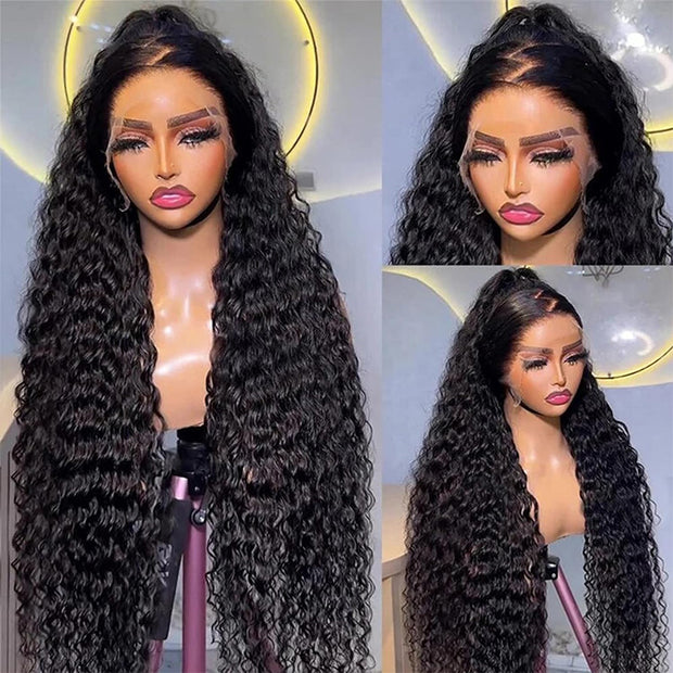 Deep Wave Snug Fit 360 Lace Frontal Wig 100 Human Hair Wigs For Women Pre Bleached Knots