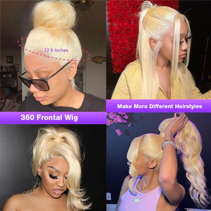 360 human hair wigs blonde best sale