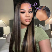 [2Wigs 26inch] Pre-Everything Deep Wave + Straight #1b/27 Highlight Glueless Wig