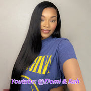 13x4 HD Lace Frontal Wigs Pre Plucked Glueless Straight Human Hair Wigs For Black Women