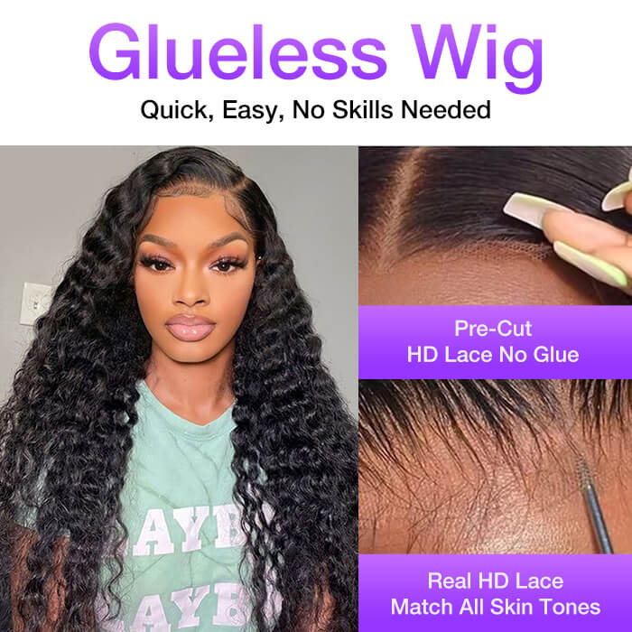 [2Wigs 26inch] Deep Wave & 3D Body Wave Beginner Friendly Glueless Ready To Go Wigs