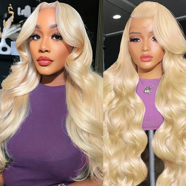 613 Blonde 13*6 Full Lace Frontal Body Wave Wigs with Pre Plucked Brazilian Human Hair