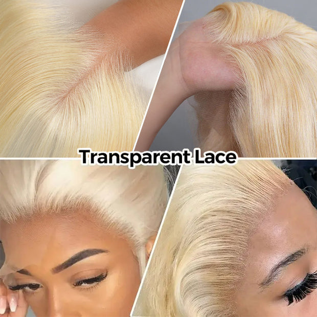 613 Blonde 13*6 Full Lace Frontal Body Wave Wigs with Pre Plucked Brazilian Human Hair