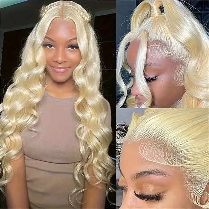 613 blonde body wave hd lace wig