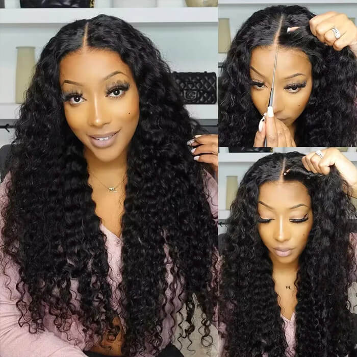 [2Wigs 26inch] Pre-Everything Deep Wave + Straight #1b/27 Highlight Glueless Wig