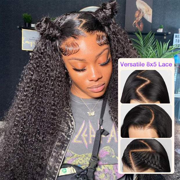 [2Wigs 220%] Body Wave & Jerry Curly 24 Inch Versatile 8x5 Pre Cut HD Lace Glueless Wig