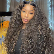 Balayage Highlights Water Wave Put on and Go 8x5 HD Lace Closure Wig No Glue Need #1B/27 Colored Wig