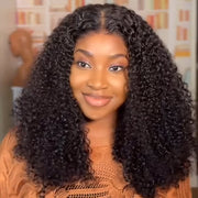 250% Density Popping Curly HD Lace Front Wigs Pre bleached Glueless Ready To Go Human Hair Wigs