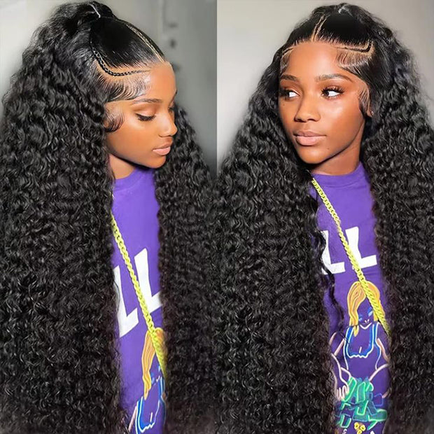 Curly Pre Braided Lace Front Wig 13x6 Full Lace Frontal Wig With Pre Bleached & Pre Plucked