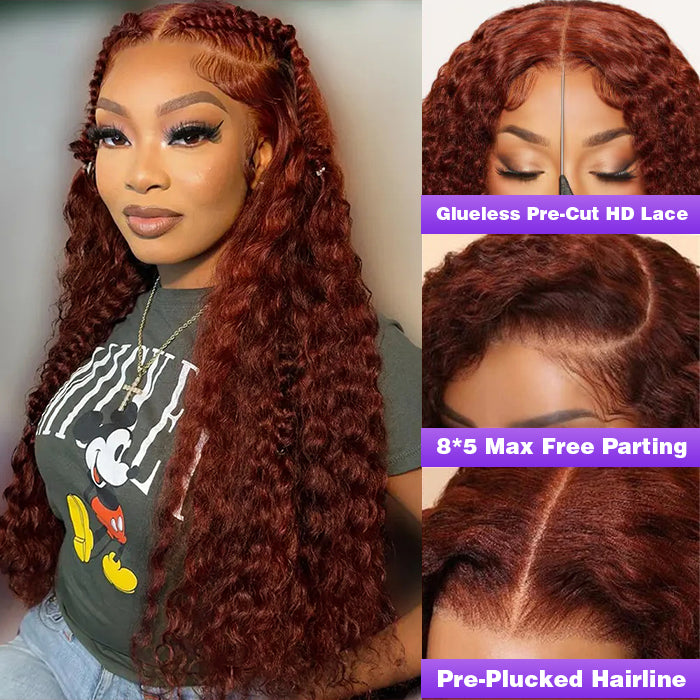 Nothing to worry about😘 Hair: 26” Glueless 5x5 Reddish Brown Water Wave Wig  Shop link in bio🔗DM to get link🙌 🌿𝗦𝗽𝗿𝗶𝗻𝗴 𝗦𝗮𝗹𝗲, 𝗨𝗽 𝘁𝗼  $𝟲𝟬…