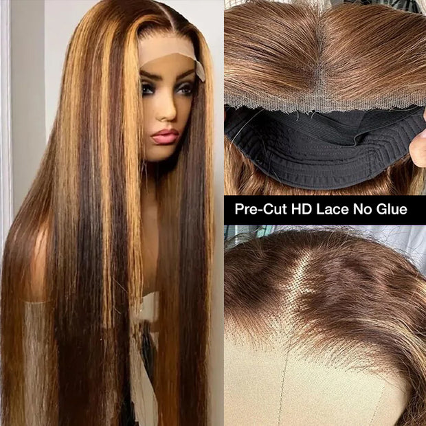 Highlight Put on go® Glueless Wig Pre Cut 4x4 HD Lace Closure Wig Beginner Friendly