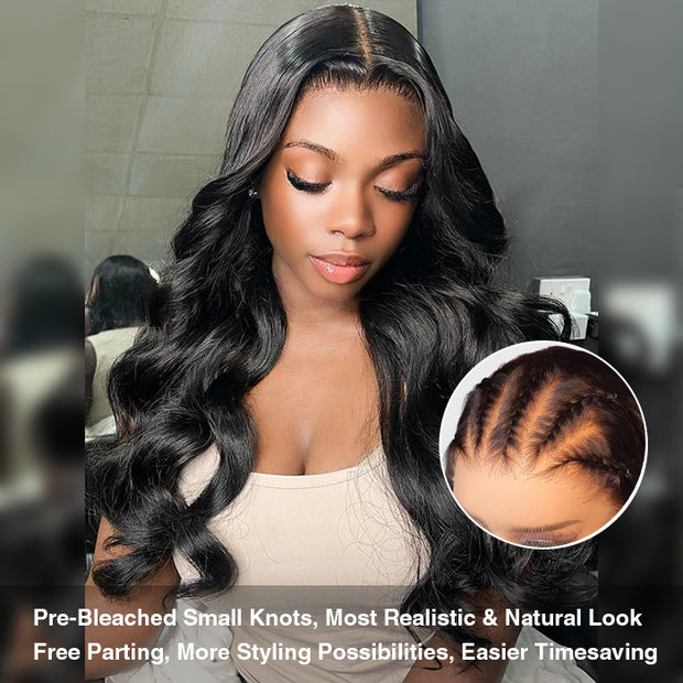 [2Wigs 220%] #1b/27 Highlight Jerry Curly + Body Wave Pre-All Put on And Go Glueless Wig