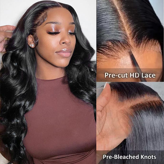 [2Wigs 220%] Body Wave & Jerry Curly 24 Inch Versatile 8x5 Pre Cut HD Lace Glueless Wig