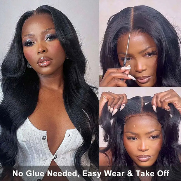 [2Wigs 220%] #1b/27 Highlight Jerry Curly + Body Wave Pre-All Put on And Go Glueless Wig