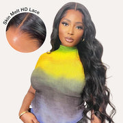 Body Wave 13*4 HD Transparent Lace Front Wigs 100% Human Hair Pre Plucked