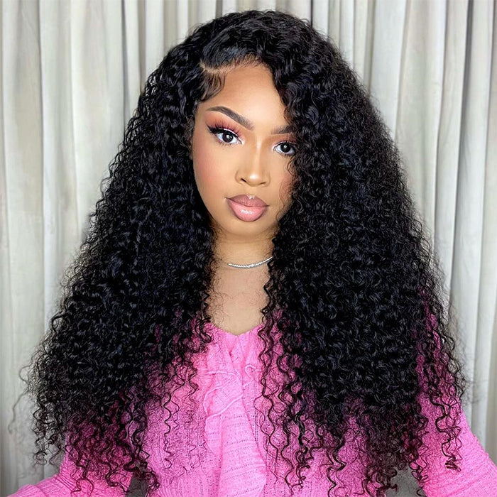 Bleached Knots | Ready & Go Glueless Wigs 8x5 HD Transparent Lace Closure Curly Human Hair Wigs