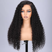 Glueless 13x6 Full Lace Front Wig Curly Hair Invisible HD Lace Human Hair Wigs with Pre Bleached Knots Plucked Hairline