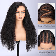 Glueless 13x6 Full Lace Front Wig Curly Hair Invisible HD Lace Human Hair Wigs with Pre Bleached Knots Plucked Hairline