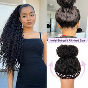 Deep Wave Snug Fit 360 Lace Frontal Wig 100 Human Hair Wigs For Women Pre Bleached Knots