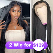 Middle Part 13x4 T-Part Lace Front Wigs for Black Women Human Hair Pre Plucked Glueless Brazilian Virgin Hair