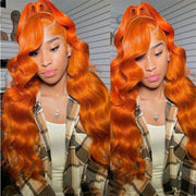 Orange Ginger 13X6 Full Lace Front Human Hair Wigs With Baby Hair Lace Wigs for Women