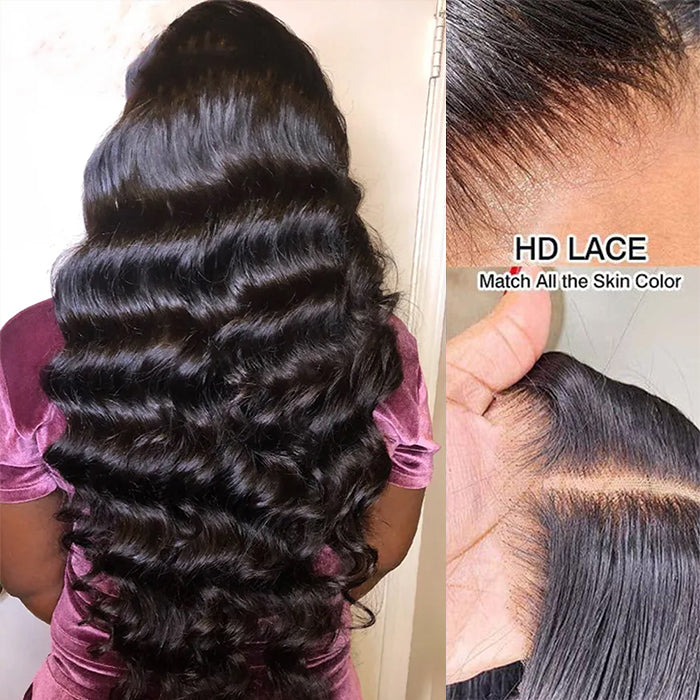 loose wave 360 hd lace frontal human hair wig