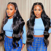 Glueless Wig 8x5 Closure HD Lace Long Body Wave Wig Pre Cut & Plucked & Bleached Ready to Go