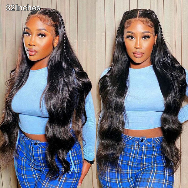 Glueless Wig 8x5 Closure HD Lace Long Body Wave Wig Pre Cut & Plucked & Bleached Ready to Go