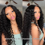 Deep Wave 8x5 Pre-Cut HD Lace Pre Plucked Glueless Wig Ship In 24H