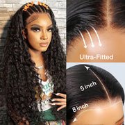 2Wigs = $199 | Water Wave & Silky Straight 8x5 Pre Cut Lace Bleached Knots Ready To Go Glueless Wig