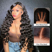 [2Wigs 28inch]  Silky Straight & Loose Wave Ready To Go Pre Cut Lace Bleached Knots Glueless Wigs