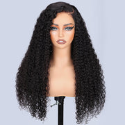 180% Density Curly Pre Everything Invisi Drawstring Wig 13x6 HD Lace Frontal C Part Glueless Wig