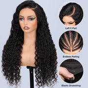 Deep Wave Glueless 13x6 Ear-to-ear Full Frontal HD Lace C Part Wig 100% Human Hair Pre Everything Wig