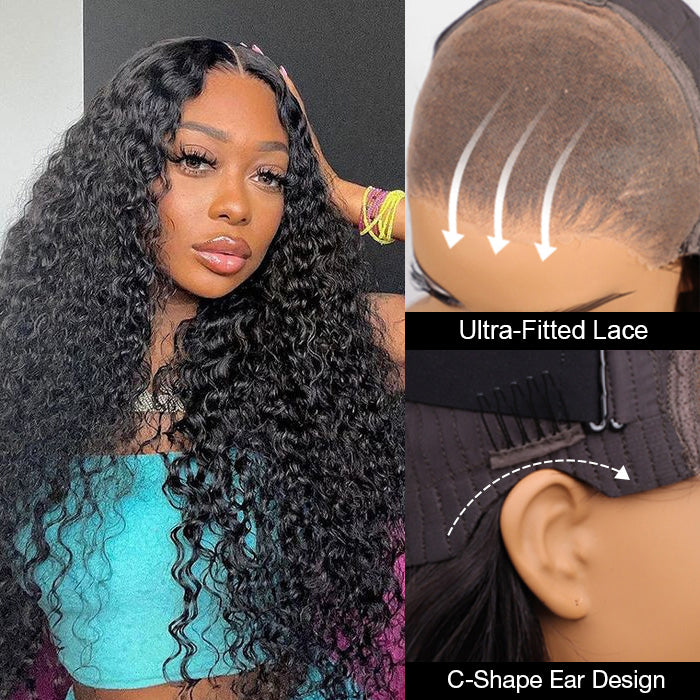 Ready Go Glueless Wigs 8x5 Pre Plucked Pre Cut For Beginners Water Wave Lace Closure Wigs