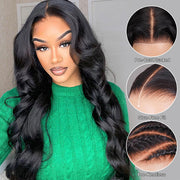 Beginner Friendly Glueless Body Wave 8x5 Ready Go Wig Pre Bleached Small Knots HD Lace Wig